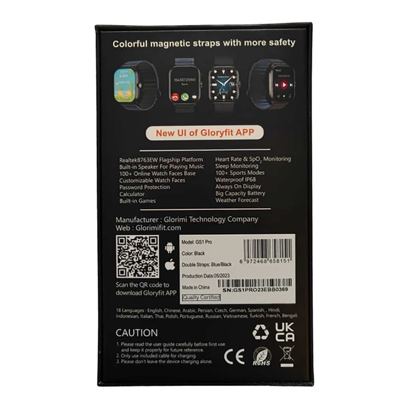 ساعت هوشمند گلوریمی شیائومی GS1 Pro — تصویر ۴