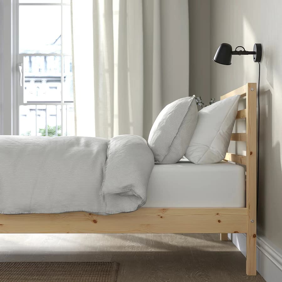 قاب تخت چوب کاج ایکیا سایز 120×200 مدل TARVA — تصویر ۴