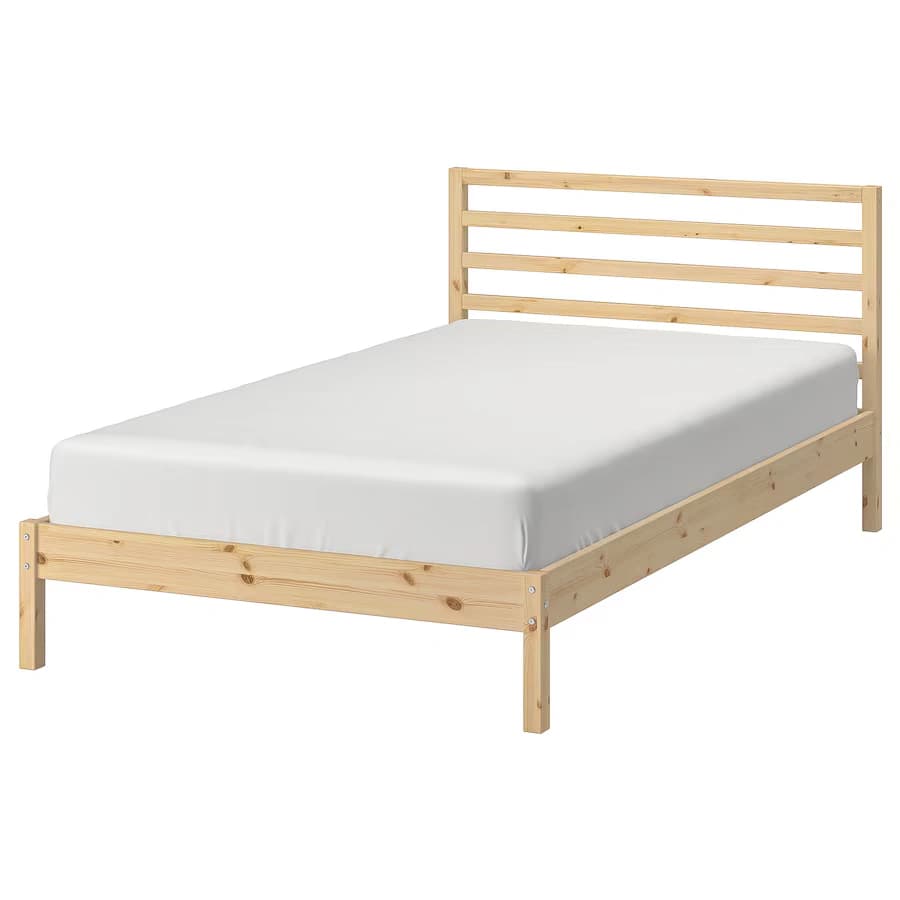 قاب تخت چوب کاج ایکیا سایز 120×200 مدل TARVA