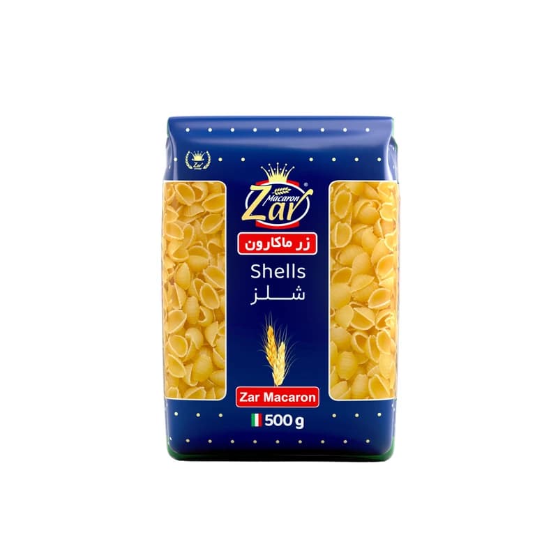 ماکارونی شلز زر ماکارون مقدار 500 گرم — تصویر ۲