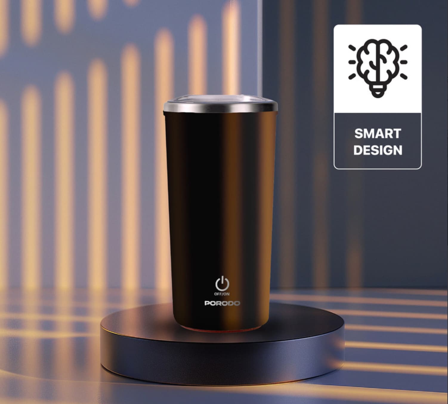 ماگ همزن اتومات پرودو مدل Porodo Auto-Stirring Insulated Mug 400ML — تصویر ۳