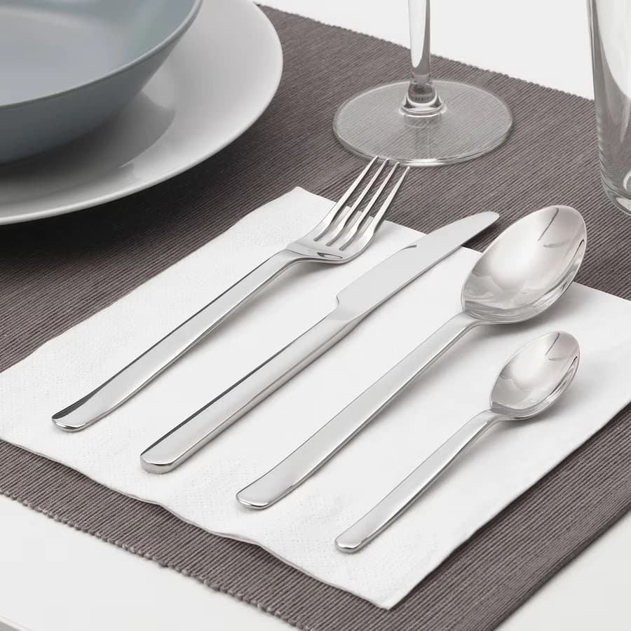 سرویس قاشق و چنگال 24 تکه ایکیا استیل ضد زنگ مدل IKEA 365+ — تصویر ۴