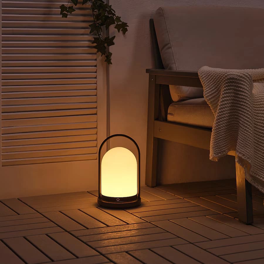 فانوس LED مشکی باتری خور ایکیا مدل FRÖJDA — تصویر ۳