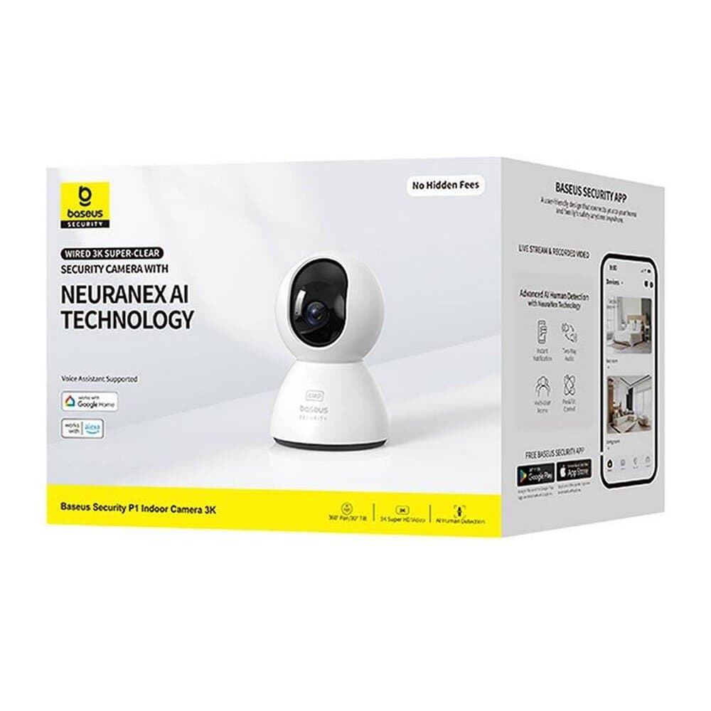 دوربین نظارتی و هوشمند باسئوس مدل Baseus Security P1 Indoor Camera 3K — تصویر ۶
