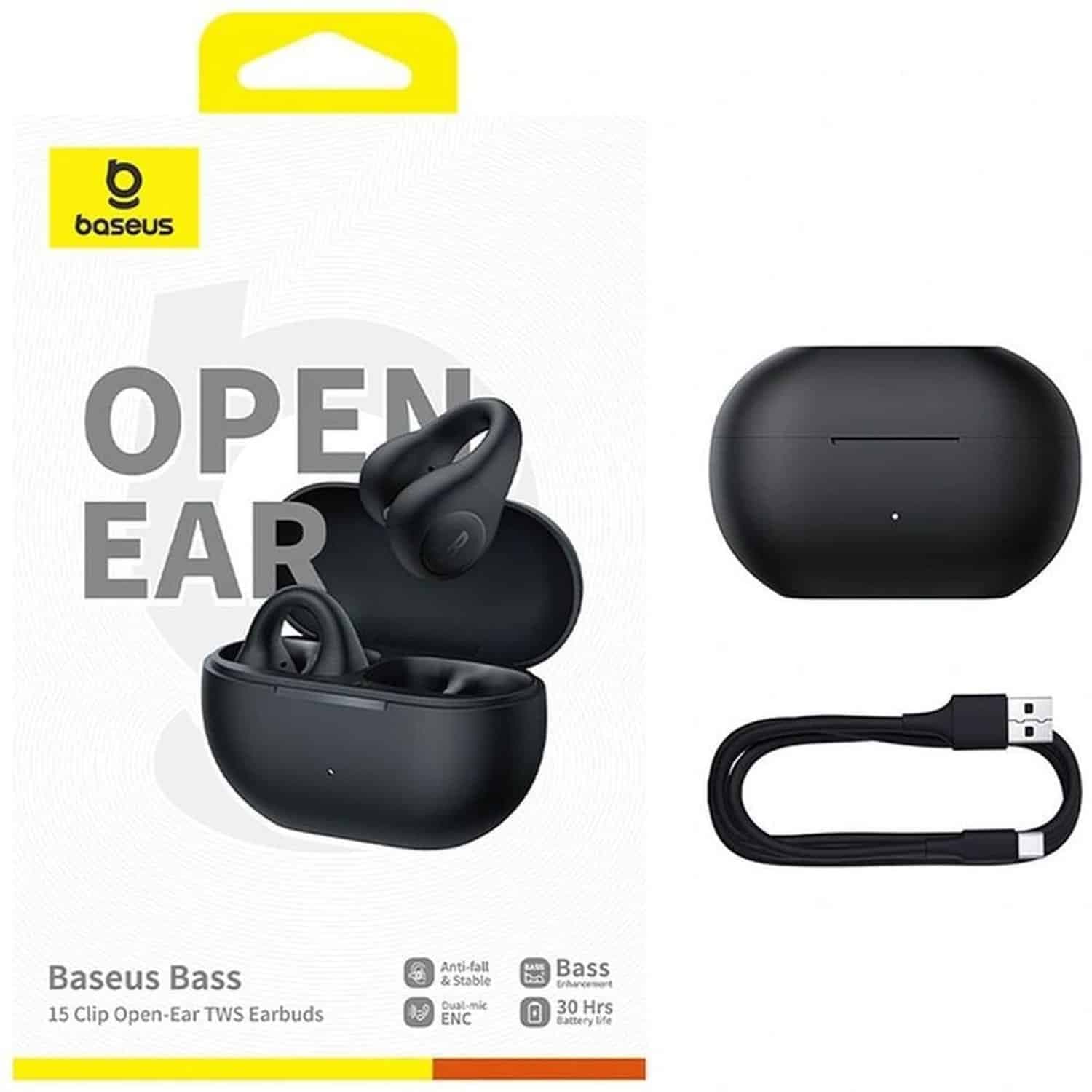 هندزفری بلوتوثی القایی باسئوس مدل Baseus Bass 15 Clip Open — تصویر ۱۰