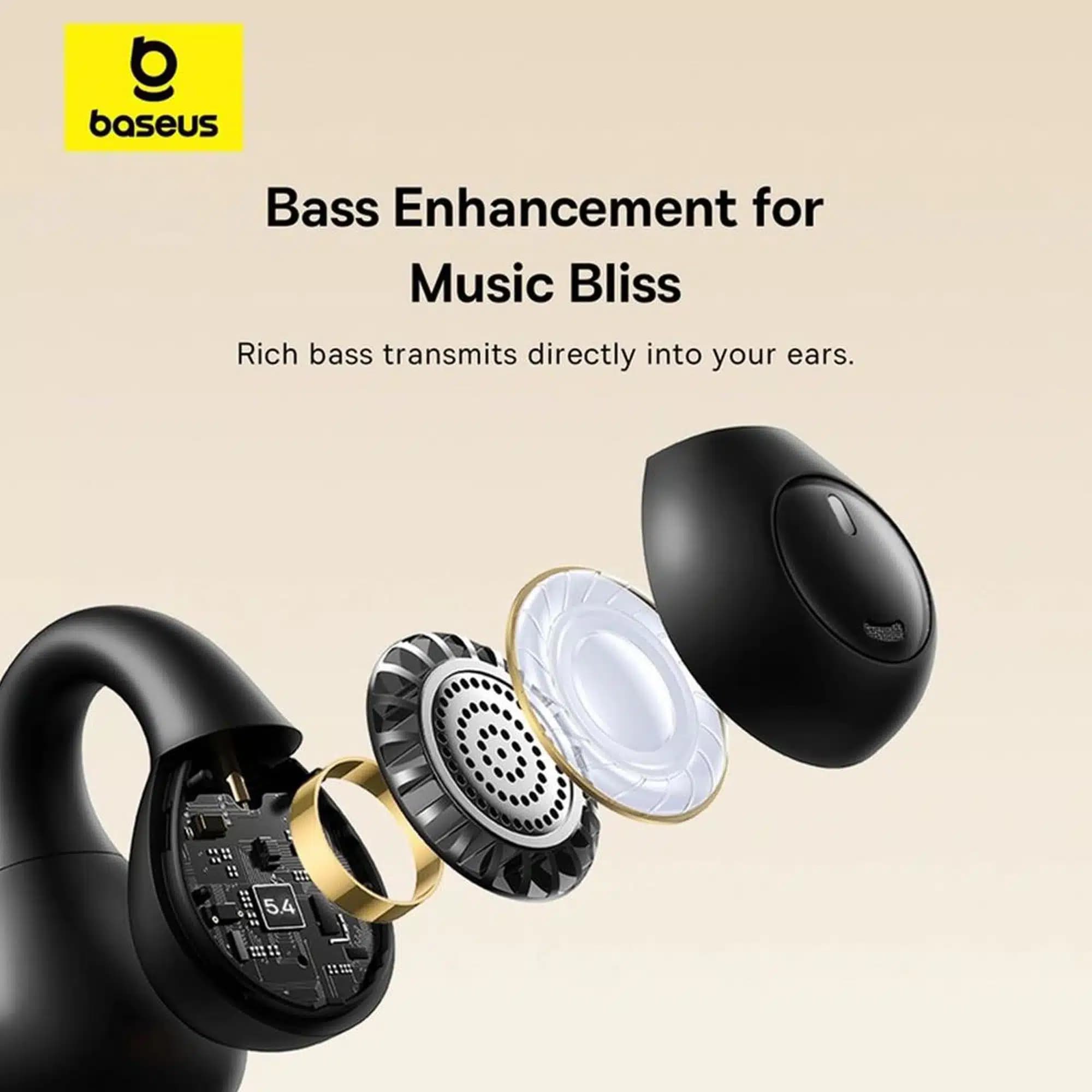 هندزفری بلوتوثی القایی باسئوس مدل Baseus Bass 15 Clip Open — تصویر ۹