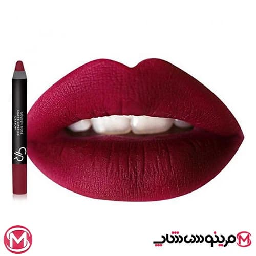 رژ لب مدادی مات گلدن رز مدل Crayon شماره 05 — تصویر ۴