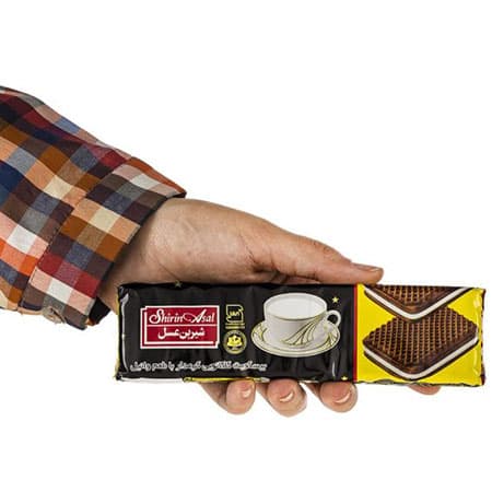 بیسکوییت کاکائویی کرمدار با طعم وانیل شیرین عسل – 120 گرم — تصویر ۲