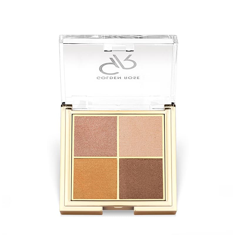 پالت سایه چشم 4 رنگ گلدن رز شماره 07 Bronze Vision
