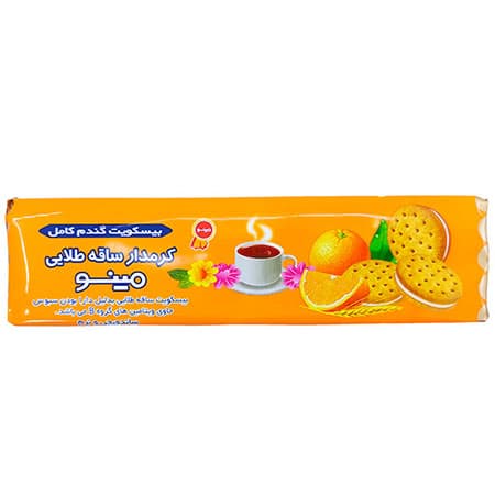 بیسکوئیت کرمدار ساقه طلایی با طعم پرتقال مینو – 192 گرم