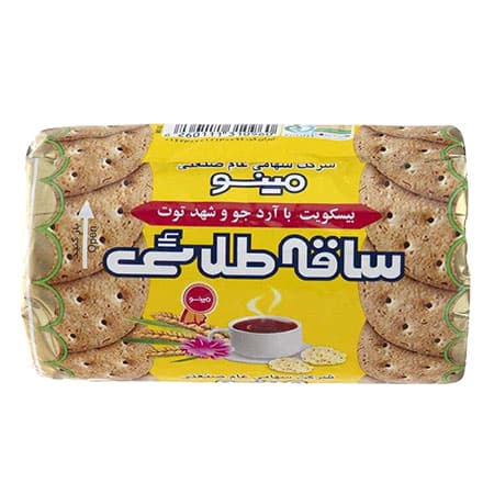 بیسکویت با آرد جو و شهد توت ساقه طلایی مینو – 200 گرم