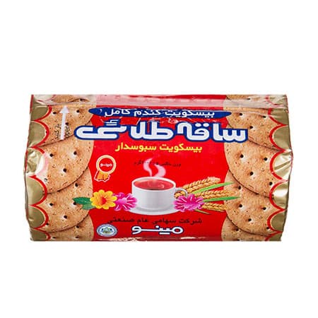 بیسکویت گندم کامل ساقه طلایی مینو – 200 گرم