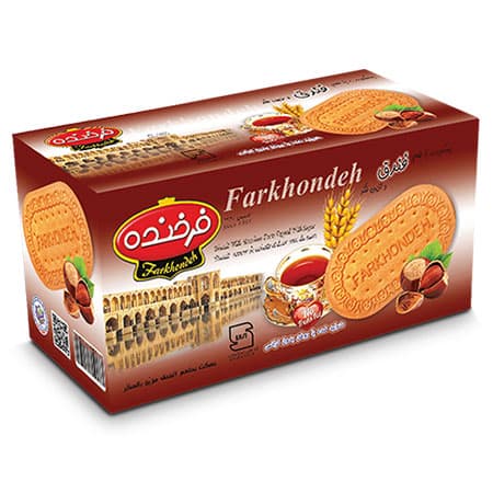 بیسکویت فندقی فرخنده وزن 1000 گرم