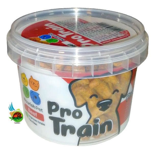 تشویقی سگ پرو ترین نوریش پت مدل استخوان با طعم گوشت Nourishpet pro train with beef وزن 140 گرم