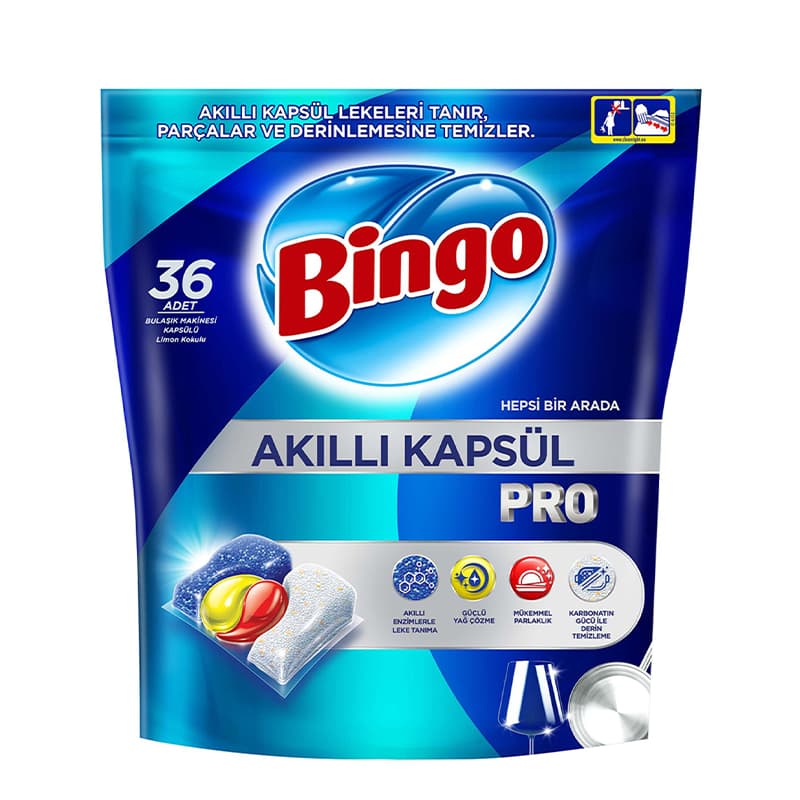قرص ماشین ظرفشویی بینگو مدل Pro بسته 36 عددی