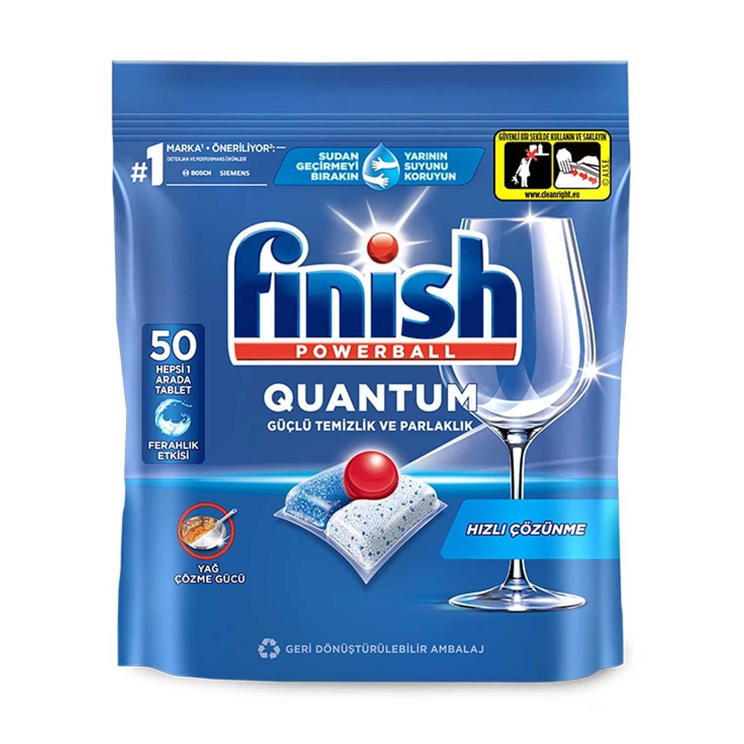 قرص ماشین ظرفشویی فینیش مدل Quantum بسته 50 عددی — تصویر ۲