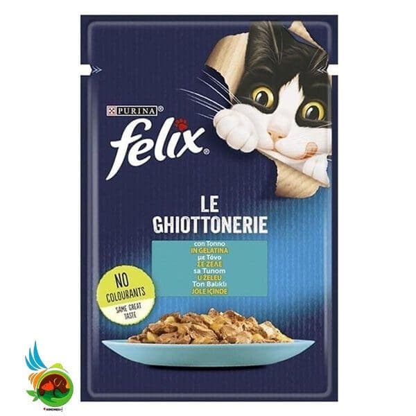 پوچ گربه فلیکس با طعم تن در ژله Purina Felix with Tuna in Jelly وزن ۸۵ گرم