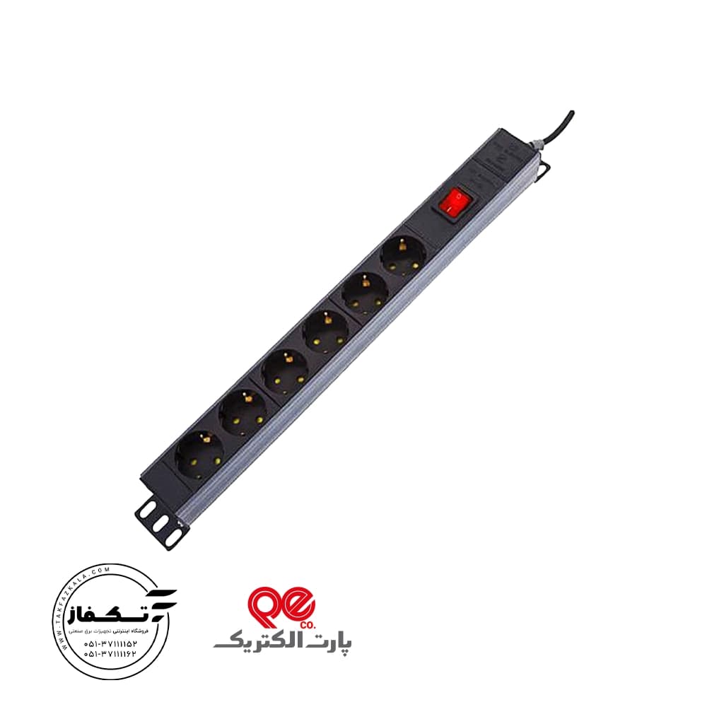 رک مونت 6 خانه چراغدار 1/8 متری پارت الکتریک