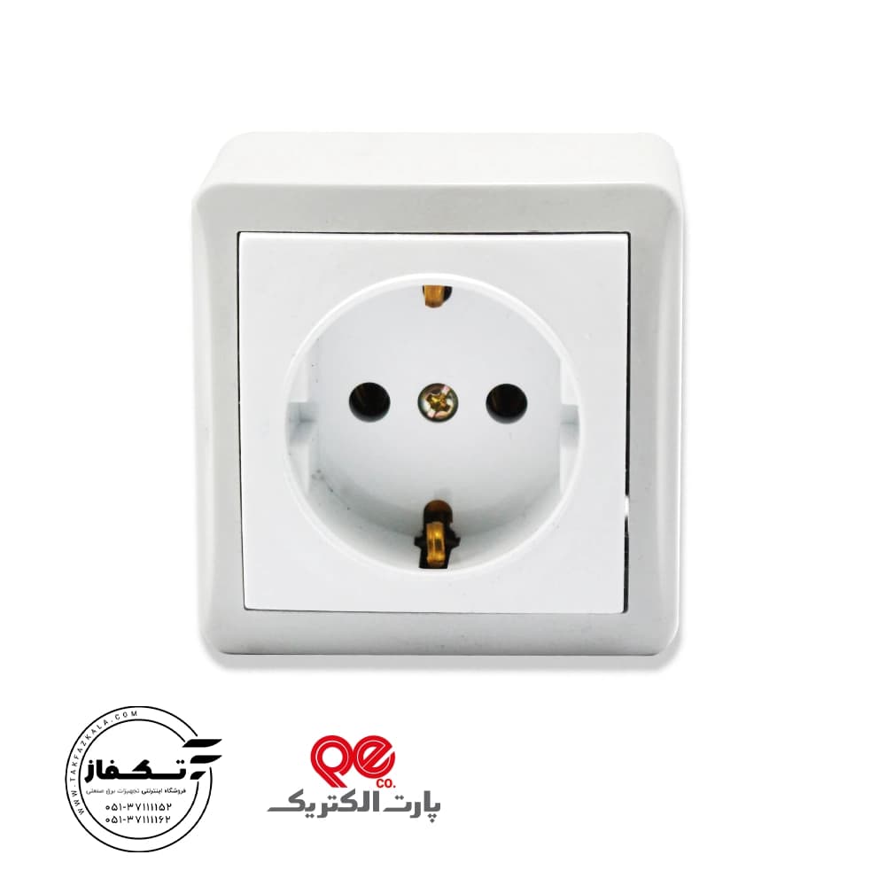 پریز ارتدار پلی کربنات روکار شهاب پارت الکتریک