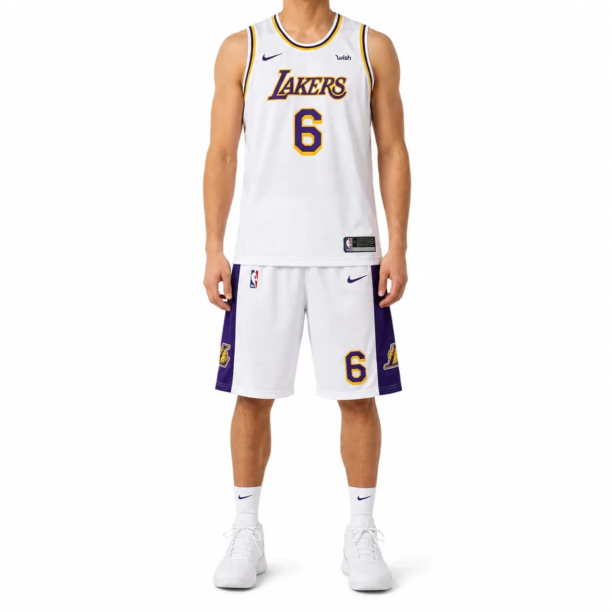 ست بستکبالی سفید LAKERS کد 6684 — تصویر ۲