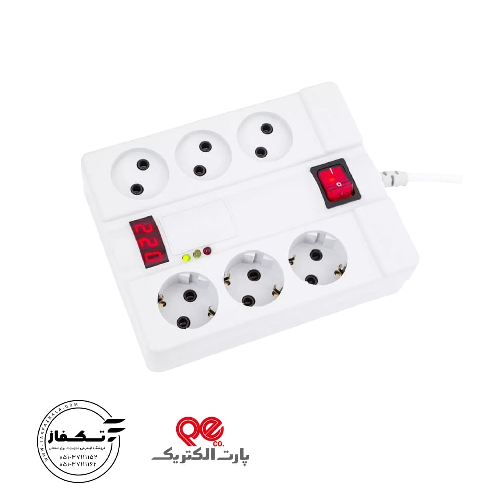 محافظ 6 خانه دیجیتالی با کابل 1/8 متری پارت الکتریک