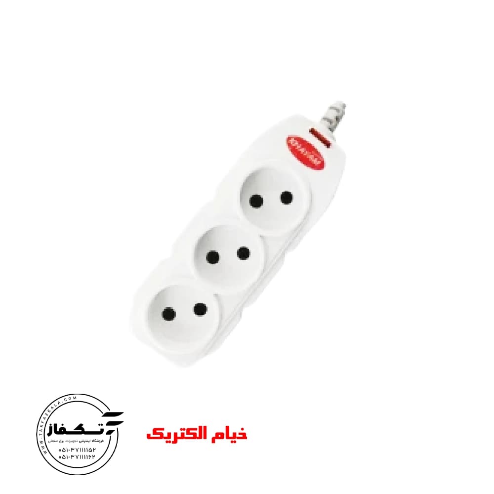 پریز سه خانه رز و کلاسیک باکابل 5متری خیام الکتریک