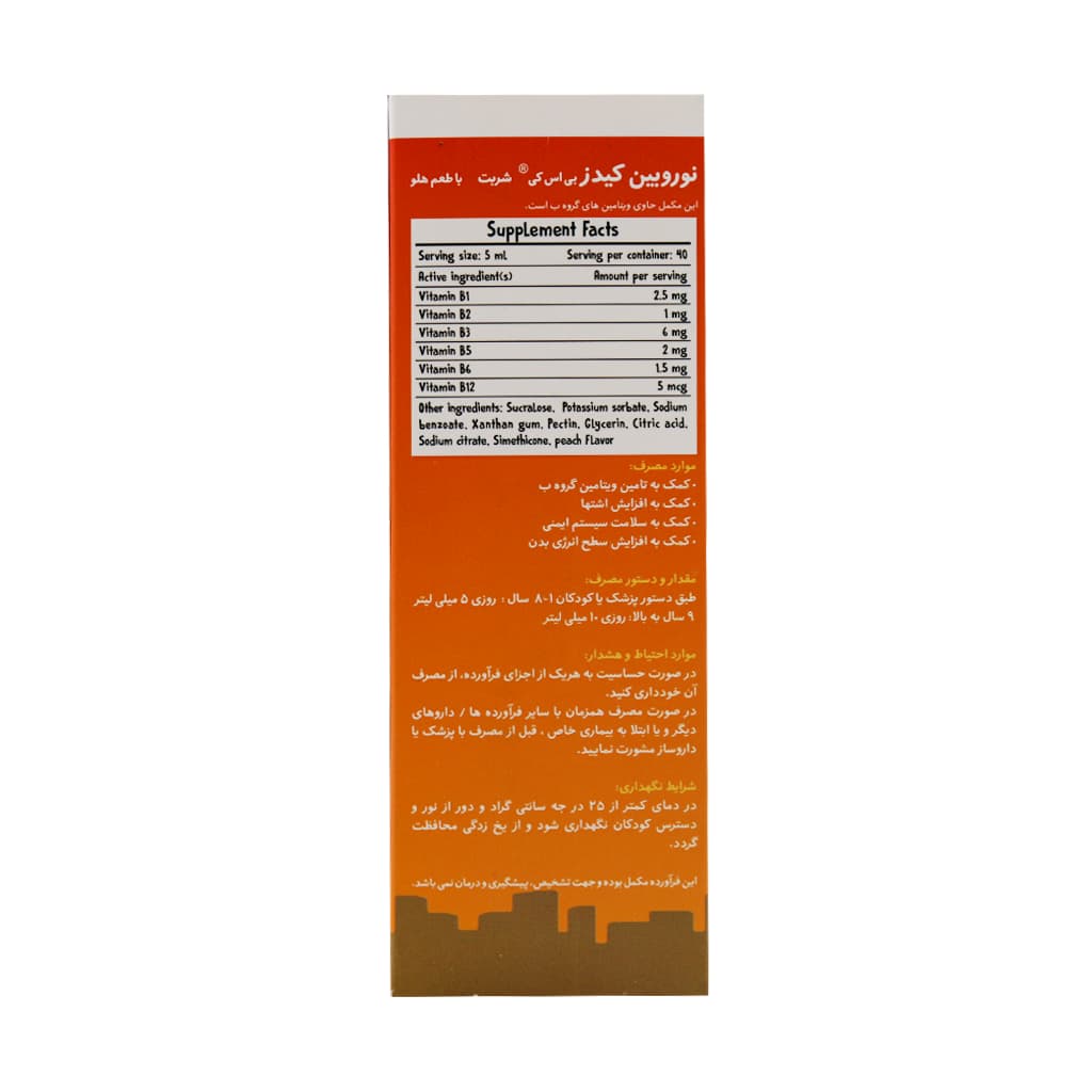 شربت نوروبیون کیدز بنیان سلامت کسری 200 میلی لیتر — تصویر ۳