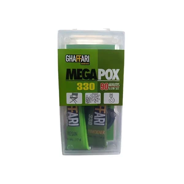 چسب دوقلو غفاری مدل MEGAPOX 330 وزن 34 گرم