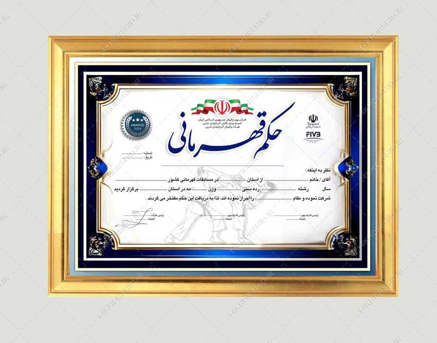 طرح حکم قهرمانی ورزشهای رزمی لایه باز — تصویر ۷