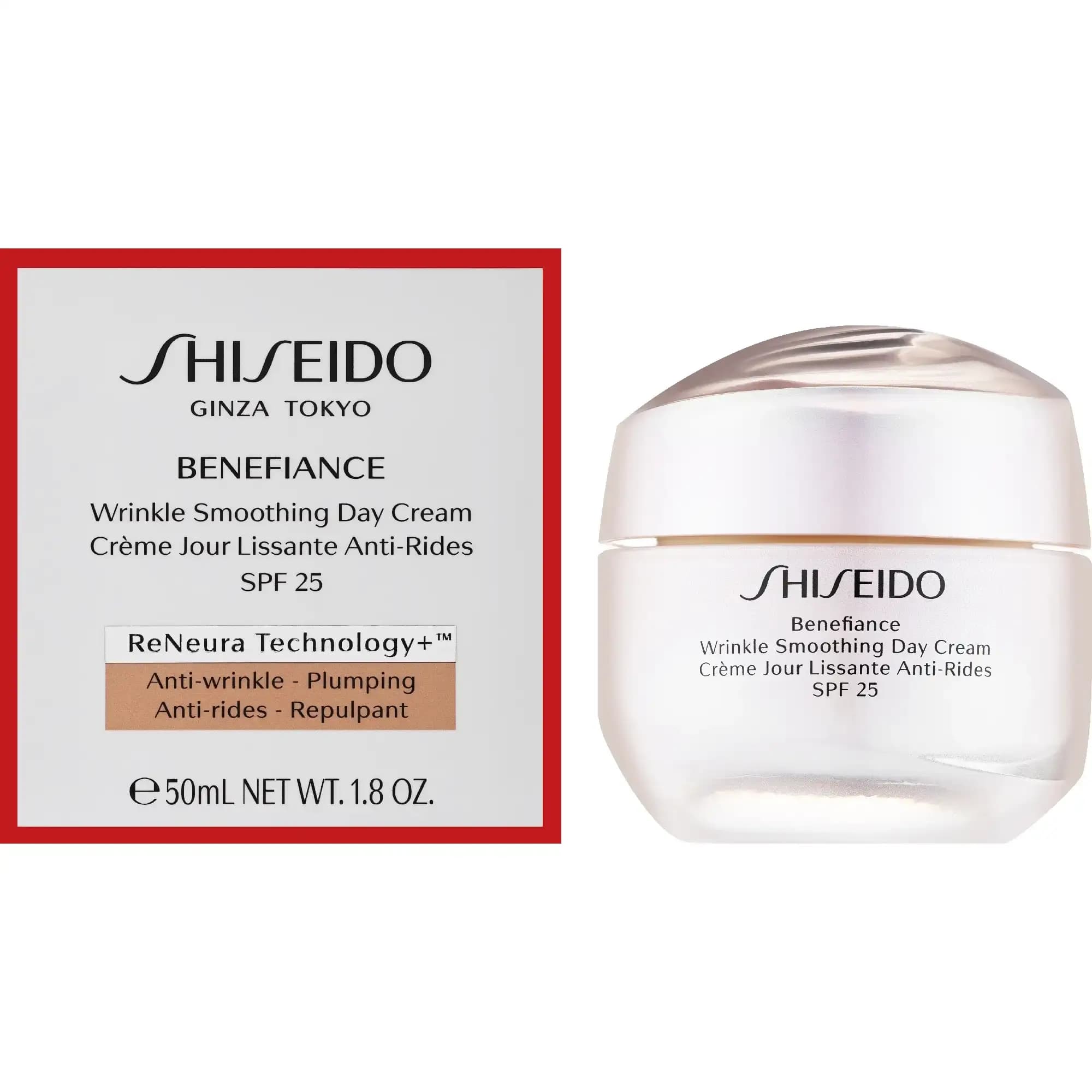 کرم روز ضد چروک شیسیدو بنفیانس ۵۰ میل Shiseido Benefiance Wrinkle Smoothing Day Cream SPF25