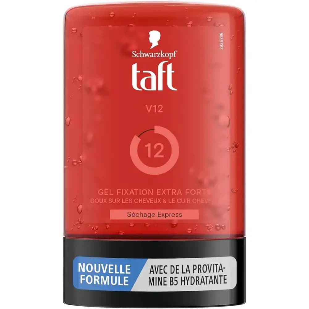 ژل موی تافت V12 تثبیت‌کننده فوق قوی بدون الکل ۳۰۰ میل Schwarzkopf Taft V12 Styling Gel