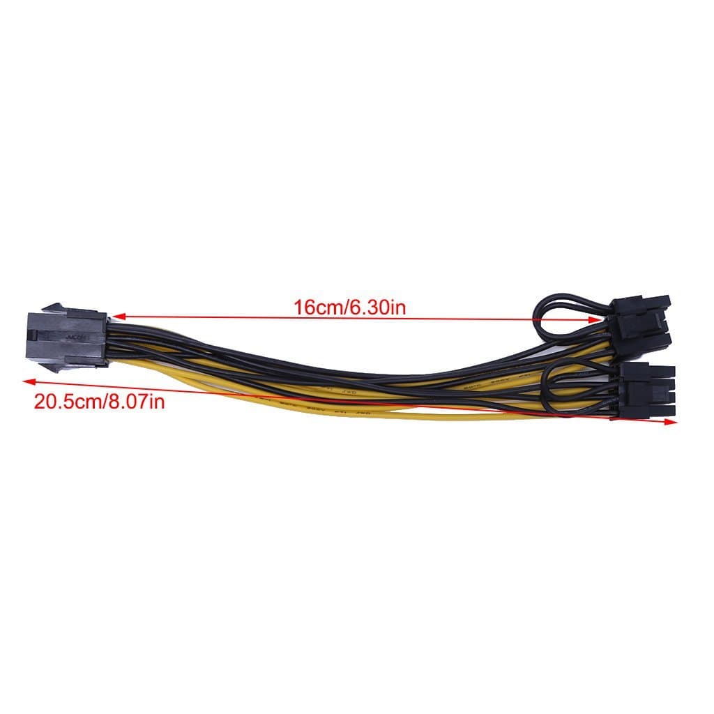 کابل تبدیل برق 6 پین به 8 پین گرافیک (power 6-pin to 8-pin dual) — تصویر ۲