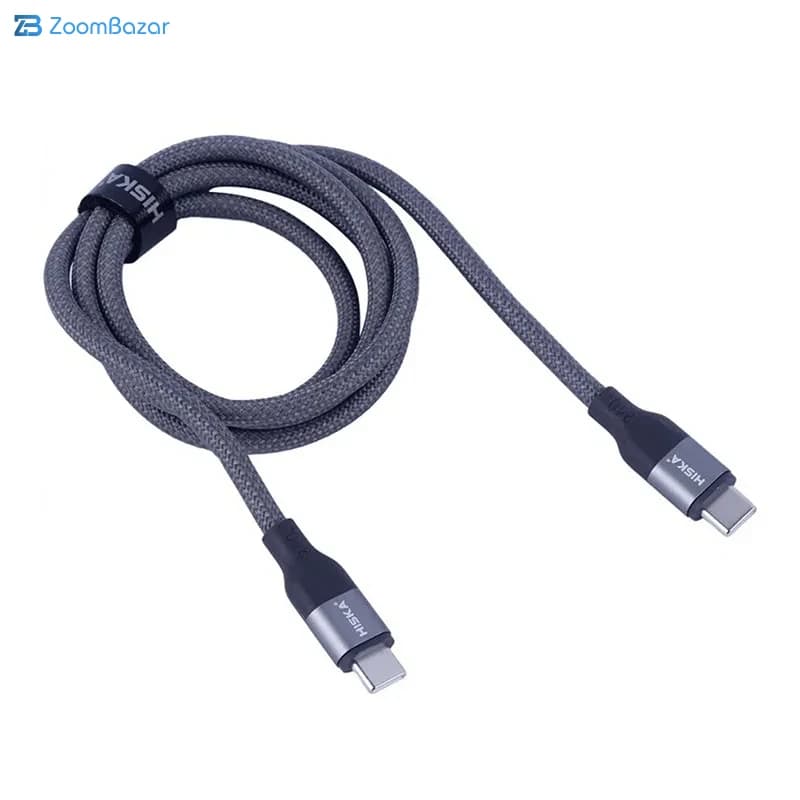 کابل تبدیل USB-C به USB-C هیسکا مدل LX-931CC طول 1 متر توان 60 وات — تصویر ۴