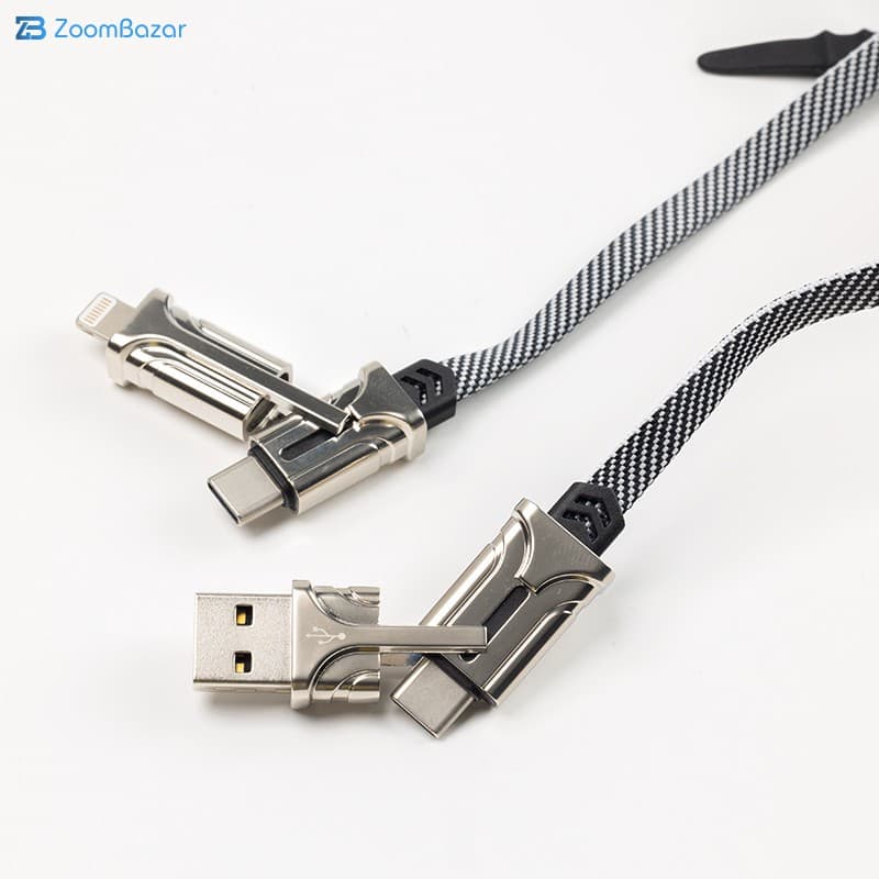 کابل تبدیل USB به لایتنینگ/ USB-C هیسکا مدل LX-30 طول 1 متر — تصویر ۲