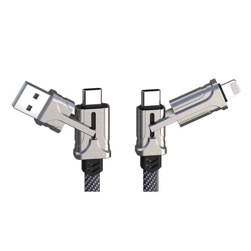 کابل تبدیل USB به لایتنینگ/ USB-C هیسکا مدل LX-30 طول 1 متر