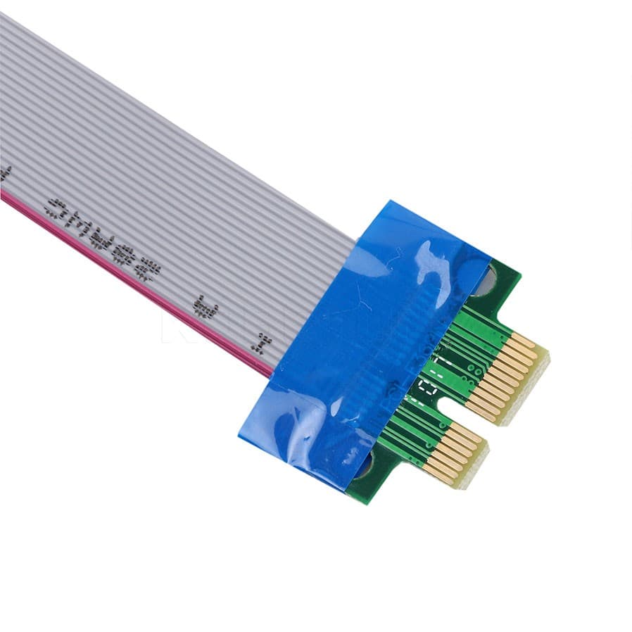 کابل فلت تبدیل PCI-E 1X به PCI-E 16X گرافیک با کابل برق — تصویر ۴