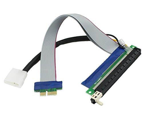 کابل فلت تبدیل PCI-E 1X به PCI-E 16X گرافیک با کابل برق — تصویر ۳