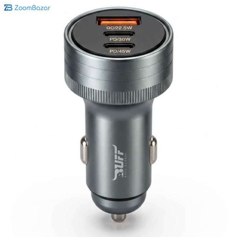 شارژر فندکی 45 وات 3 پورت بوف گلوبال مدل TURBO — تصویر ۴