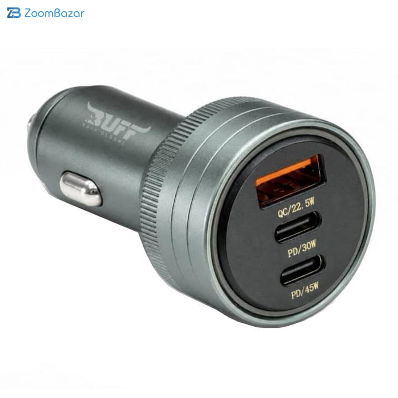 شارژر فندکی 45 وات 3 پورت بوف گلوبال مدل TURBO — تصویر ۲
