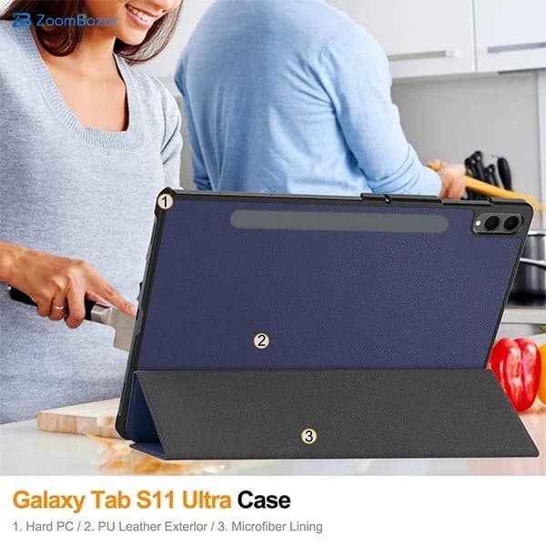 کیف کلاسوری اپیکوی مدل Leather مناسب برای تبلت سامسونگ Galaxy Tab S11 Ultra — تصویر ۶