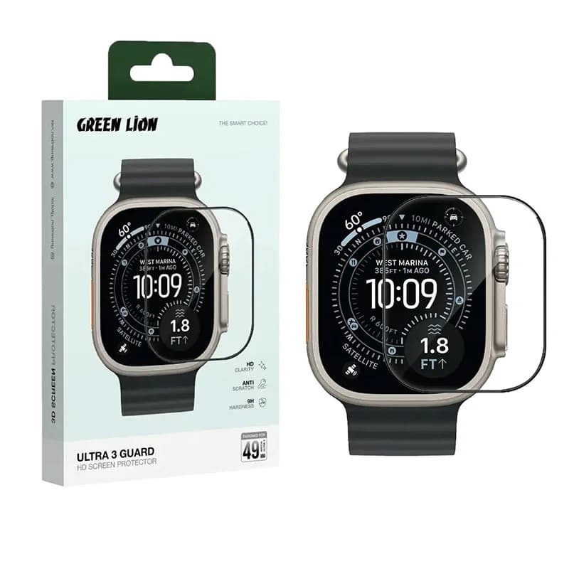گلس گرین لاین مدل Ultra 3 Guard مناسب برای ساعت هوشمند اپل Apple Watch 49mm