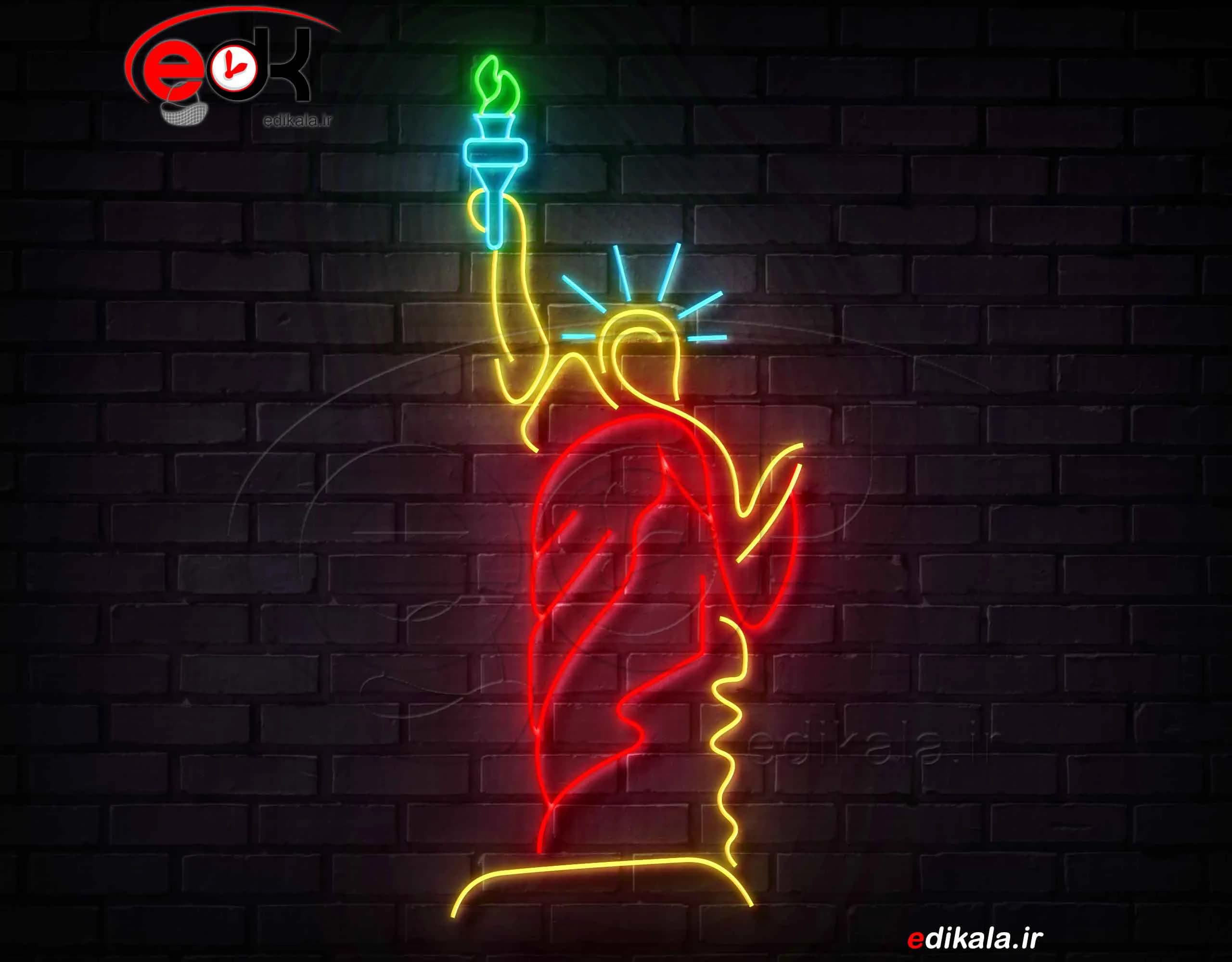 تابلو نئون طرح فانتزی شماره 289 در ابعا مختلف + آداپتور