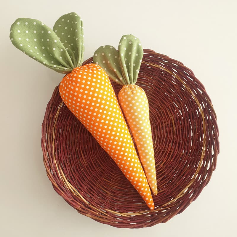 عروسک پارچه ای مدل هویج کد 2smal مجموعه 2 عددی — تصویر ۲
