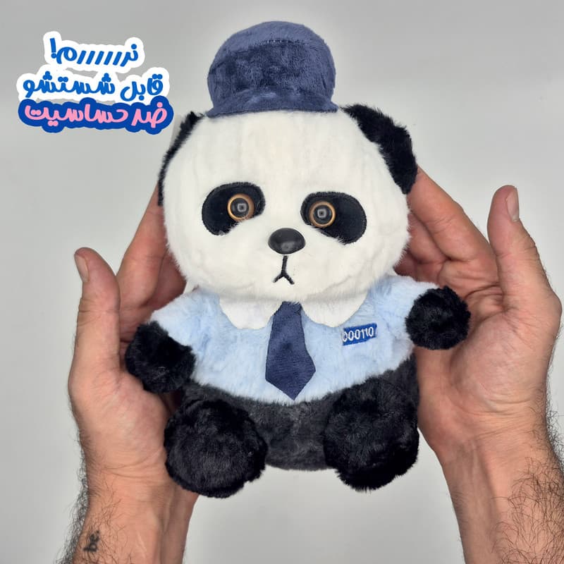 عروسک طرح پاندای پلیس کد 01 ارتفاع 23 سانتی متر — تصویر ۲