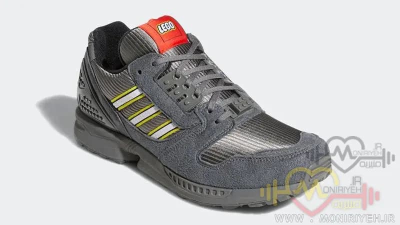 کتونی آدیداس ZX 8000 طرح لگو – رنگ طوسی — تصویر ۳