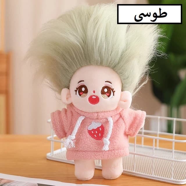عروسک طرح بچه مو فشن مدل لباس میوه ای کد JIMI110 ارتفاع 20 سانتیمتر — تصویر ۳