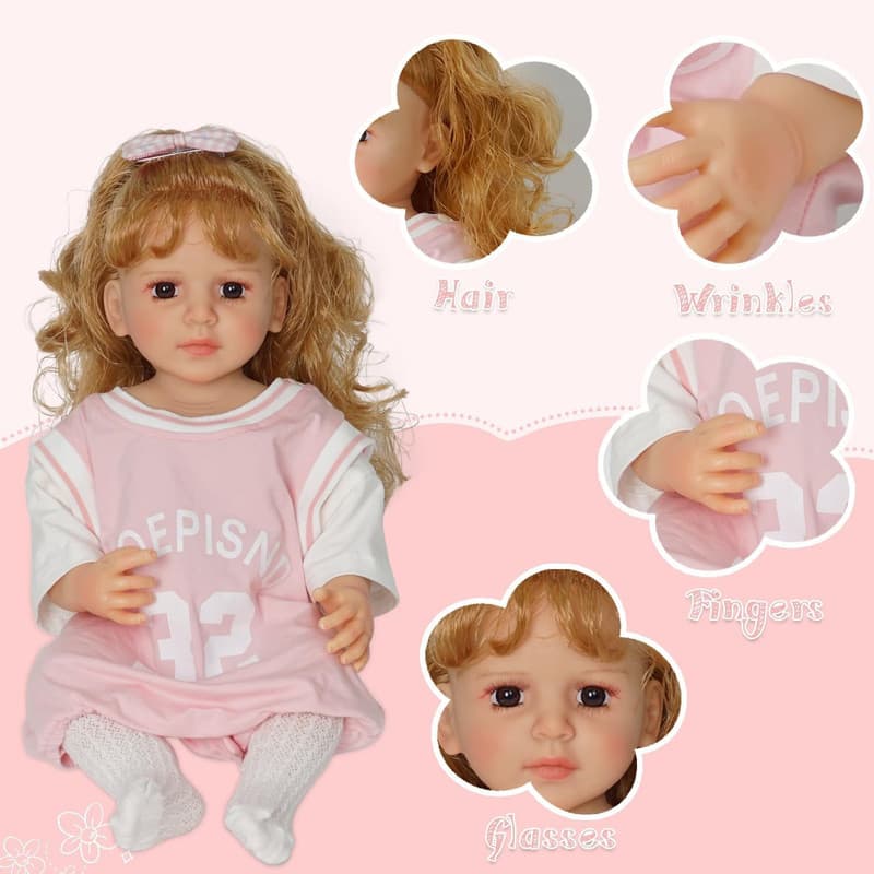 عروسک سیلیکونی مدل Reborn-Baby ارتفاع 50 سانتی متر — تصویر ۶