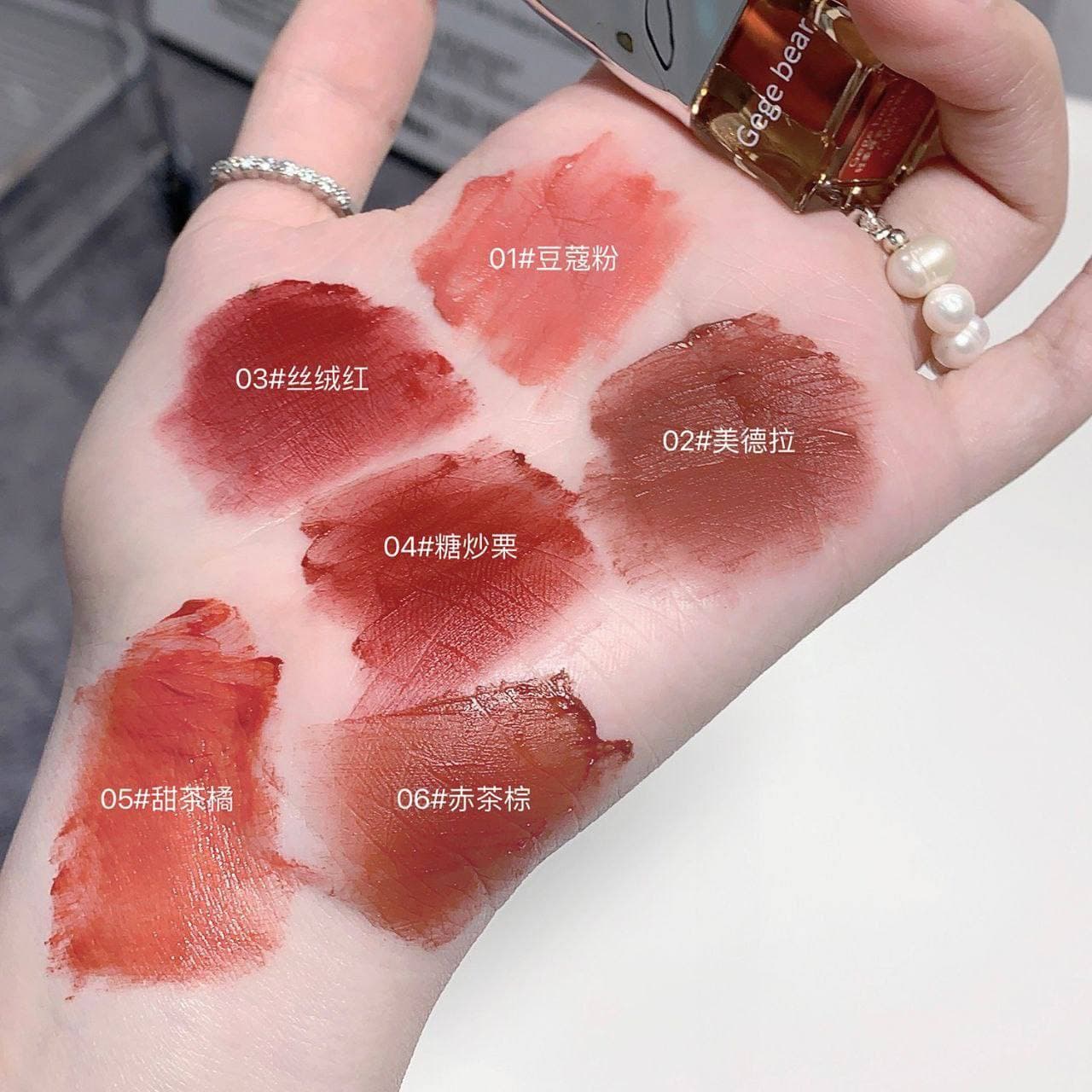 پک ۳ عددی رژلب مایع مخملی Gege Bear مدل Lip Glaze — تصویر ۲