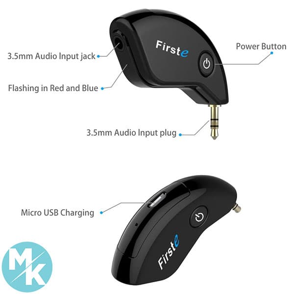 گیرنده و فرستنده بلوتوث صوتی FirstE مدل TX80 — تصویر ۲