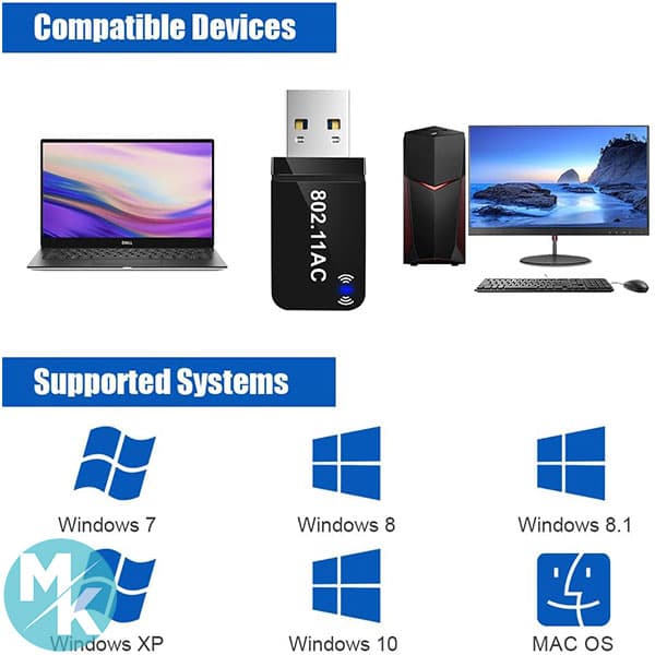 دانگل گیرنده وای فای برند AXFEE مدل 802.11 — تصویر ۵